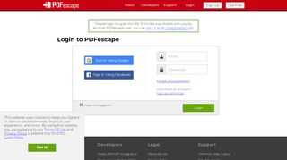 
                            5. PDFescape - Account Login