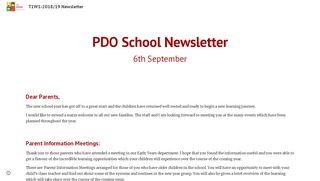 
                            6. PDO School Newsletter - Google Sites