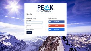 
                            4. Peak Engagement - Customer Portal