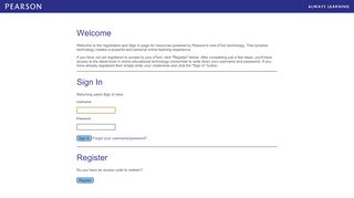 
                            4. Pearson eText Sign In Page - Pearson Canada