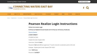 
                            5. Pearson Realize Login Instructions - Connecting Waters East ...