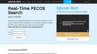 
                            7. PECOS Search | PECOS Login - Episode Alert