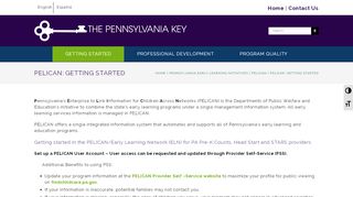 
                            1. PELICAN: GETTING STARTED – THE PENNSYLVANIA KEY