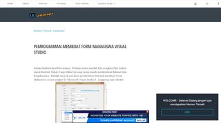 
                            8. PEMROGRAMAN MEMBUAT FORM MAHASISWA VISUAL STUDIO  …