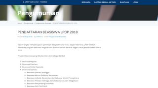 
                            7. PENDAFTARAN BEASISWA LPDP 2018 – Layanan Informasi …