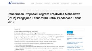 
                            8. Penerimaan Proposal Program Kreativitas Mahasiswa (PKM ...