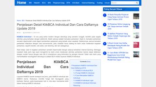 
                            6. Penjelasan Detail KlikBCA Individual Dan Cara Daftarnya ...