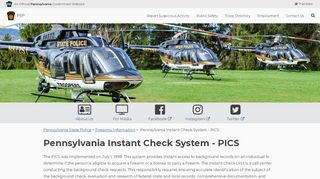
                            1. Pennsylvania Instant Check System - PICS