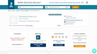 
                            6. Pennywise Power, LLC | Better Business Bureau® Profile