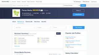 
                            3. Pensa Media Reviews by Employees - ambitionbox.com