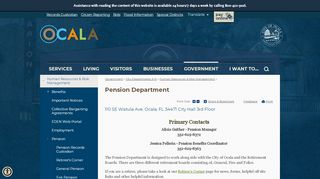 
                            8. Pension Department | City of Ocala