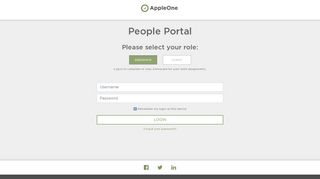 
                            2. People Portal - Login - AppleOne