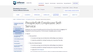 
                            6. PeopleSoft Employee Self-Service - Philadelphia University + Thomas ...