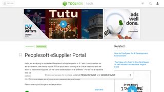 
                            5. Peoplesoft eSupplier Portal - IT Tool Box