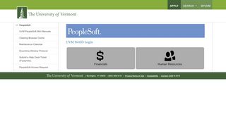 
                            3. PeopleSoft : University of Vermont