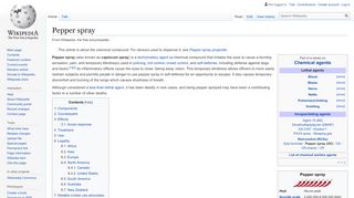 
                            3. Pepper spray - Wikipedia