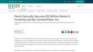 
                            5. Perch Security Secures $9 Million Series A Funding Led by ...