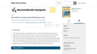 
                            8. Percolation in carbon black filled epoxy resin - Schueler ...