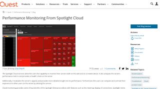 
                            4. Performance Monitoring From Spotlight Cloud - Quest ...