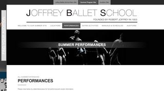 
                            3. Performances - Joffrey Ballet School Summer Intensive