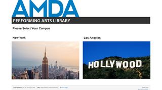 
                            7. Performing Arts Library: Landing page: Home - library.amda.edu