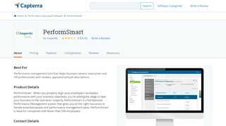 
                            5. PerformSmart Reviews and Pricing - 2019 - Capterra