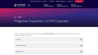 
                            6. Perguntas frequentes LATAM Corporate