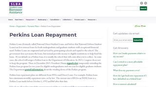 
                            4. Perkins Loan repayment - Student Loan Borrowers Assistance