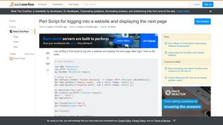 
                            2. Perl Script for logging into a website and displaying the next ...