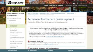 
                            6. Permanent food service business permit - King County