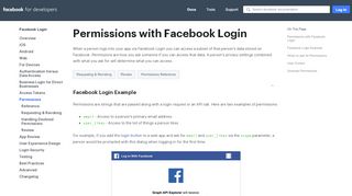 
                            2. Permissions - Facebook Login - Documentation - Facebook for