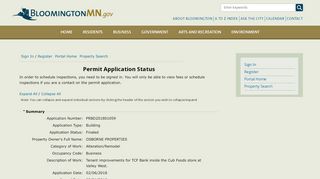 
                            3. Permit Application Status - CityView Portal