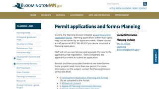 
                            5. Permit applications and forms: Planning | City of Bloomington MN