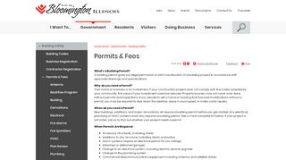 
                            6. Permits & Fees | City of Bloomington, Illinois