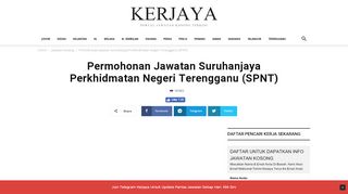 
                            2. Permohonan Jawatan Suruhanjaya Perkhidmatan Negeri Terengganu ...