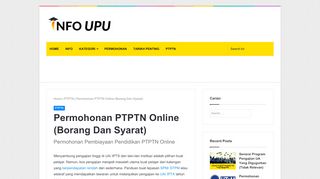 
                            3. Permohonan PTPTN Online (Borang Dan Syarat) - infoupu.com