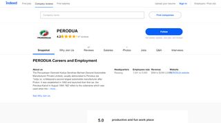 
                            1. PERODUA Careers and Employment | Indeed.com