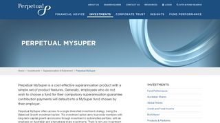 
                            1. Perpetual MySuper | Perpetual | Perpetual