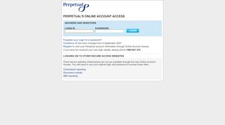 
                            1. Perpetual's online account access | Advisers and …