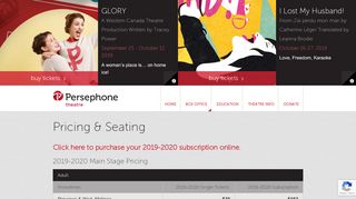 
                            5. Persephone Theatre » Pricing & Seating