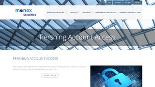 
                            6. PERSHING ACCOUNT ACCESS - MONEX SECURITIES