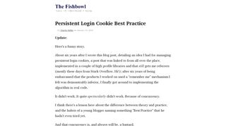 
                            1. Persistent Login Cookie Best Practice - The Fishbowl