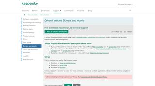 
                            4. Personal account - Kaspersky support