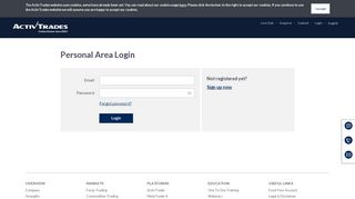 
                            7. Personal Area Login - ActivTrades - Online Application