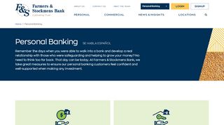 
                            6. Personal Banking - Farmers & Stockmens Bank