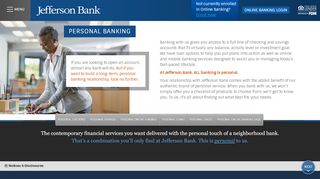 
                            7. Personal Banking | Jefferson Bank