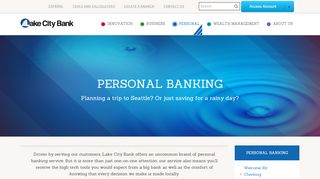 
                            2. Personal Banking | Lake City Bank | Northern and Central ...