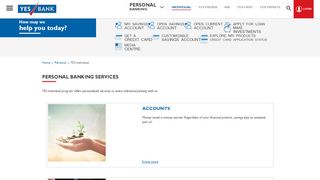 
                            7. Personal Banking Services: Personal Bank Account at YES BANK