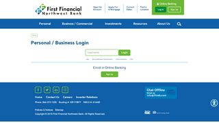 
                            8. Personal / Business Login | First Financial …