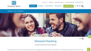 
                            1. Personal Checking Accounts | Andover Bank